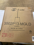 Z-Lite 3502P13-MGLD Weston 3 Light 13" Wide Pendant - Modern Gold