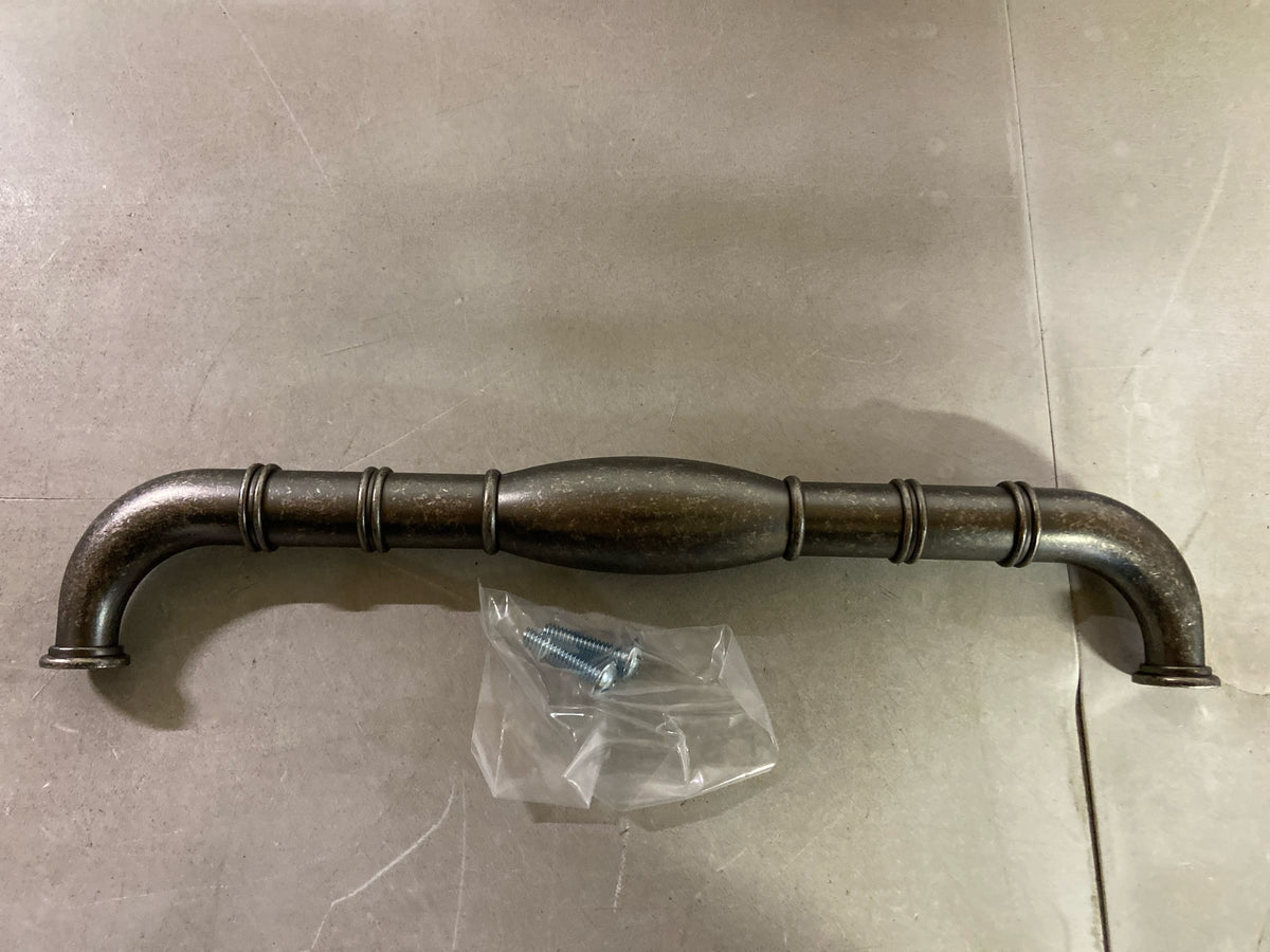 Hickory Hardware K49-BNV Williamsburg 12" Center to Center Vintage Rustic Farmhouse Appliance Handle / Appliance Pull - Black Nickel Vibed