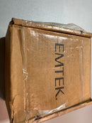 Emtek 5123HLOUS19LH Helios Left Handed Single Cylinder Keyed Entry Door Lever Set with Modern Rectangular Rose - Flat Black