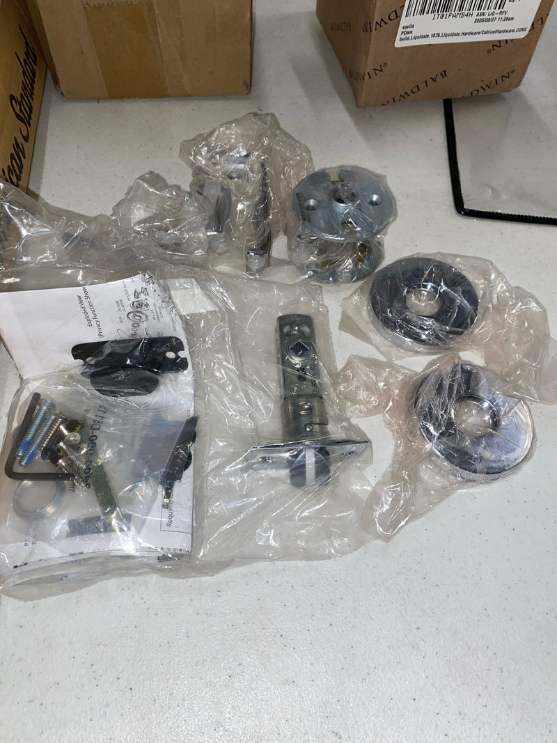 Baldwin 5105.Pass 5105 Passage Door Lever Set with 5046 Rose from The Estate Collection - Polished Chrome