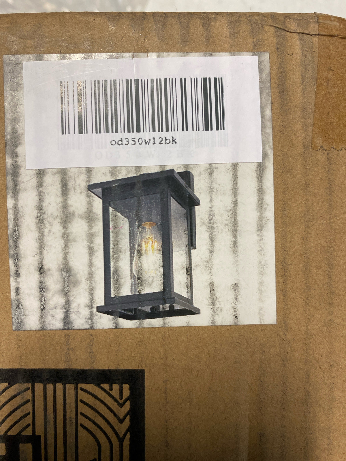 ARS Concepts 12" Wall Sconce, Outdoor Waterproof Iron and Glass Wall Light for Garden Yard Pathway Driveway Patio Lawn Landscape, Black