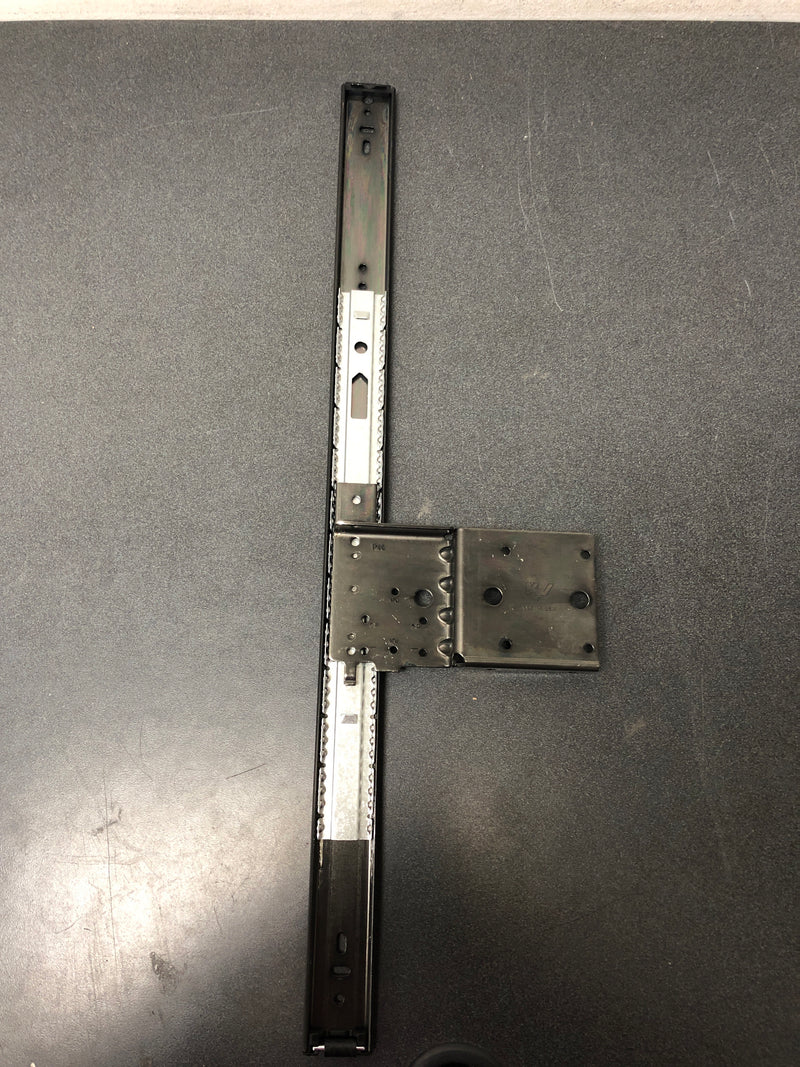 Knape and Vogt KV8071PEZEB22 22 Inch 3/4 Extension Ball Bearing Cabinet Door Pivot Slide with 30 Pound Weight Capacity - Pair - Black