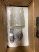 Elegant Lighting LD6004W6BR Brass Mel 15" Wall Sconce with Linen Shade