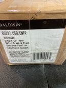 Baldwin 85327050ENTR Bethpage Sectional Single Cylinder Keyed Entry Handleset with 5077 Interior Knob from the Estate Collection - Satin Brass and Black