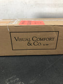 Visual Comfort ARN 2401BZ-WG Ezra 24" Large LED Bath Sconce with White Glass by AERIN - Bronze