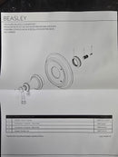 Signature Hardware SHBE80102CP Beasley Dual Function Pressure Balanced Valve Trim - Less Valve - Chrome