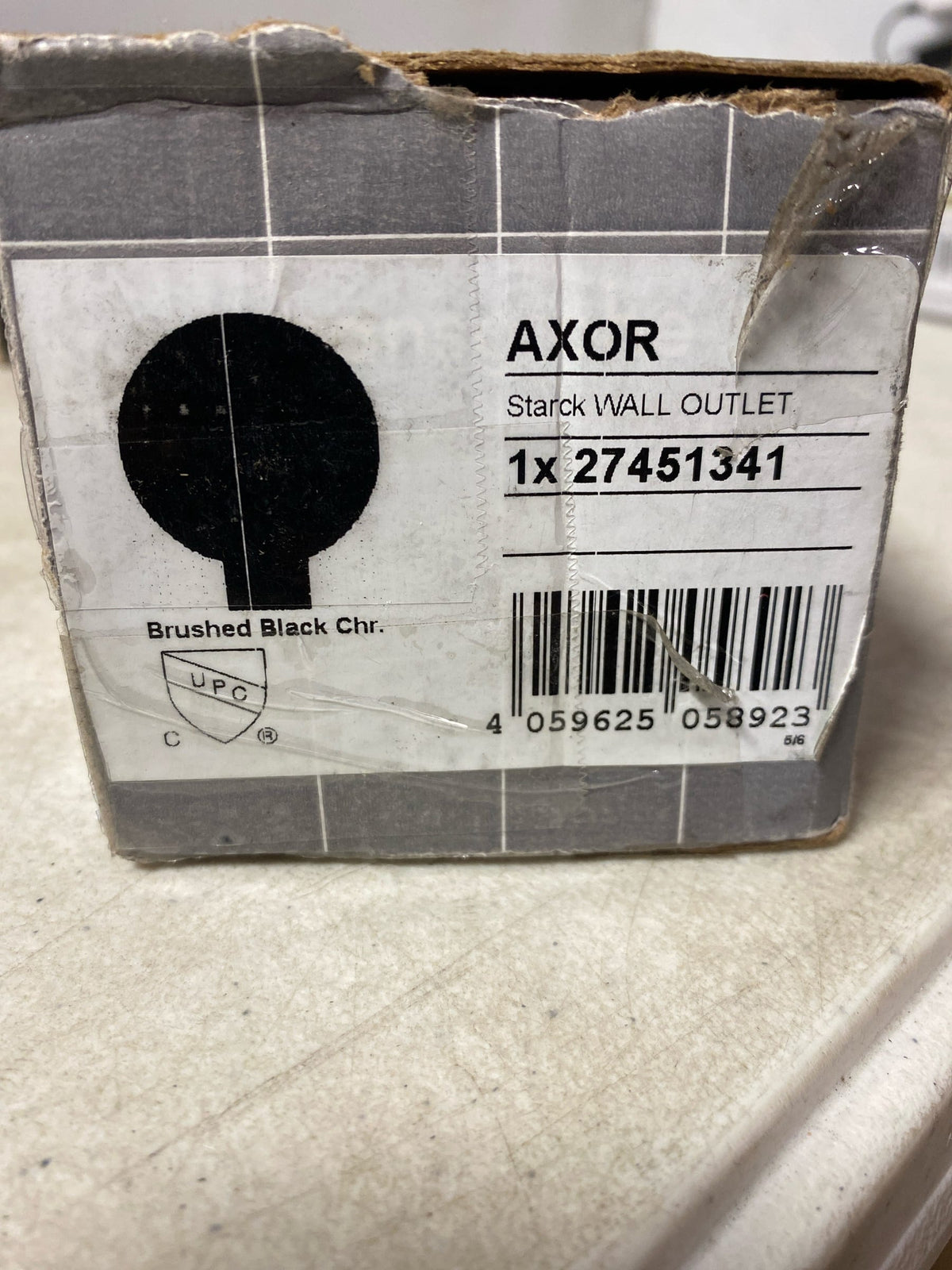Axor 27451341 ShowerSolutions Wall Supply Elbow with Check Valve - Engineered in Germany, - Brushed Black Chrome