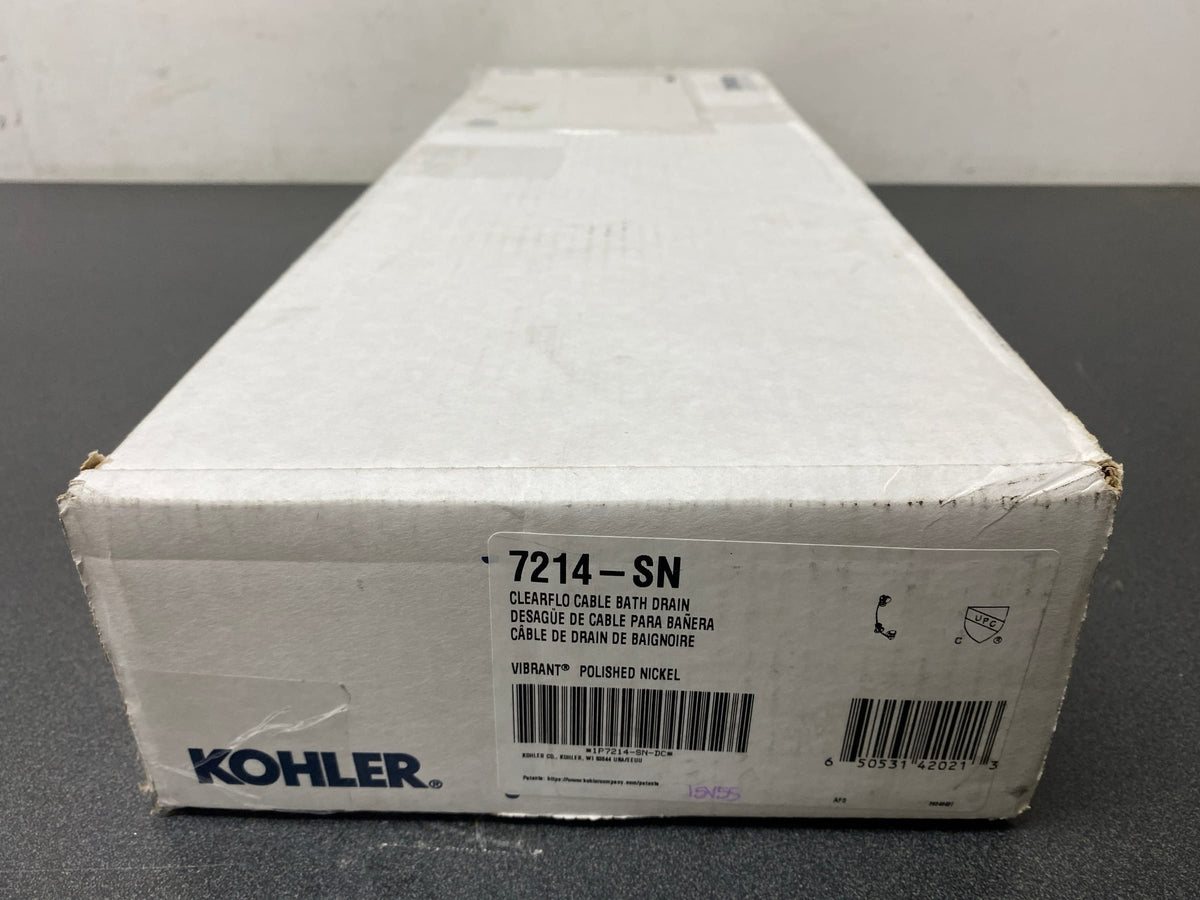 Kohler K-7214-SN Clearflo 1-1/2" Tub Drain Kit - with Overflow - Less PVC - Polished Nickel