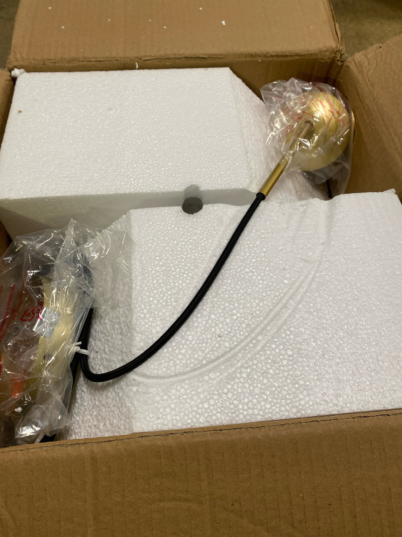 Elegant Lighting Living District Baxter 1-Light Metal Pendant in Brass and Frosted White