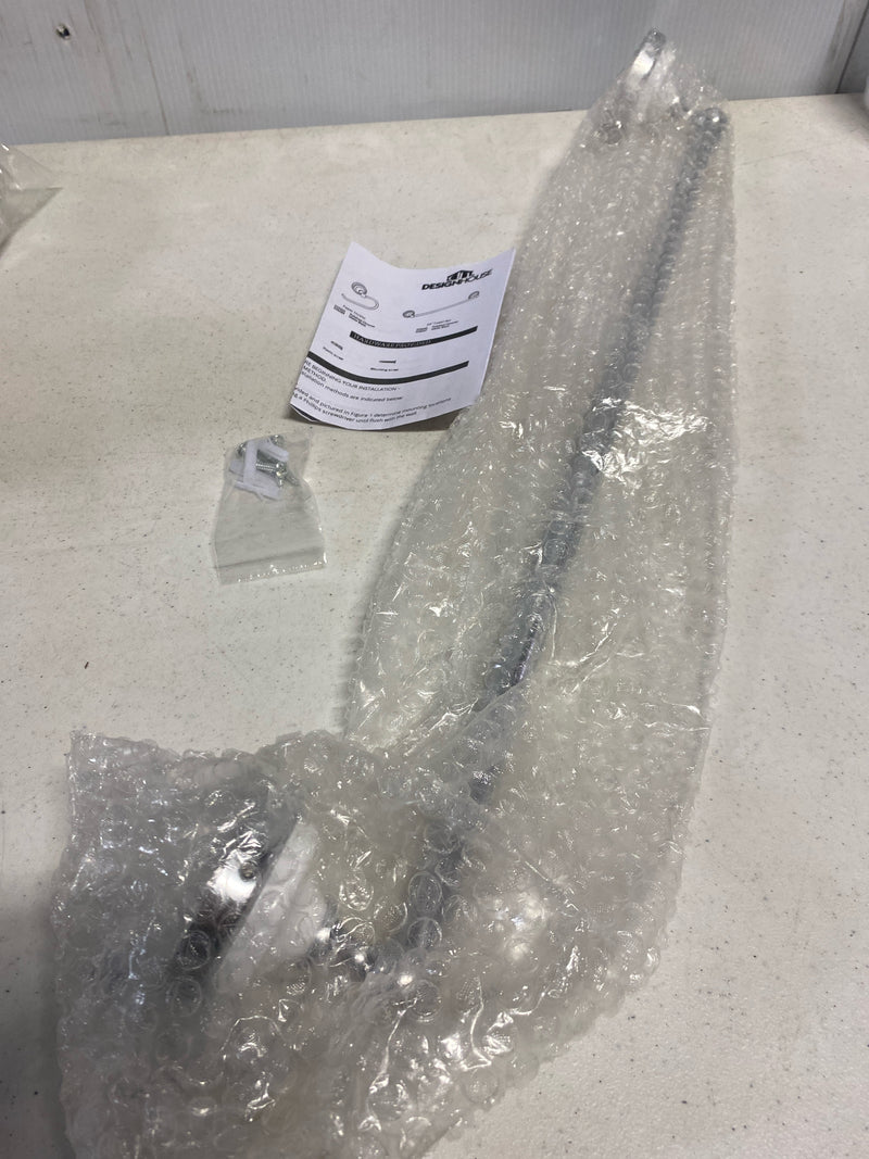 Design house 559245 Savannah 24 in. Wall Mounted Towel Bar in Polished Chrome and White