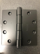 Emtek 92015FB 4.5" x 4.5" Square Corner Plain Bearing Mortise Hinge - Pair - Flat Black