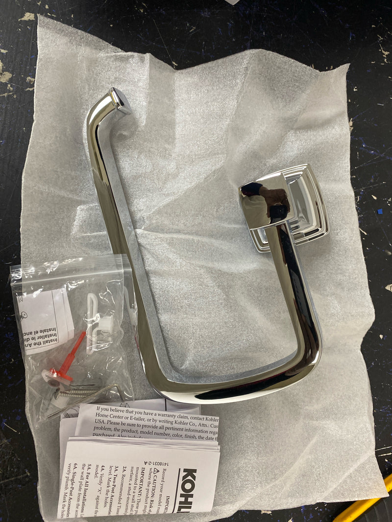 Kohler K-27412-CP Riff 10" Wall Mounted Towel Ring - Polished Chrome