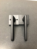 Emtek 5112HLOUS19RH Helios Right Handed Passage Door Lever Set with Modern Rectangular Rose - Flat Black