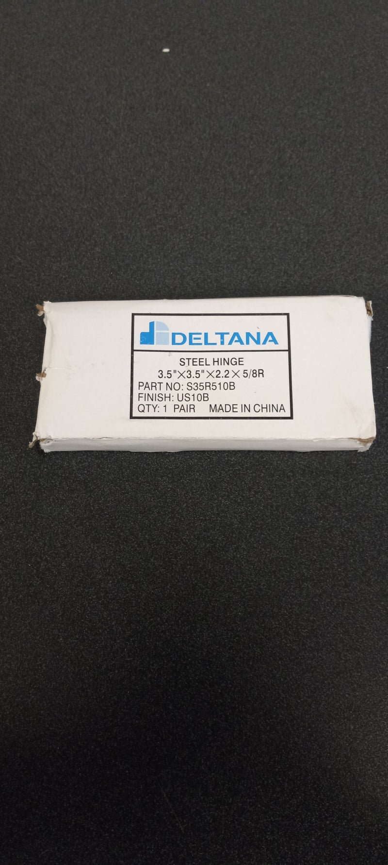 Deltana 3-1/2 x 3-1/2 Plain Bearing 5/8" Radius Corner Full Mortise Hinge - Pair - Oil Rubbed Bronze