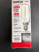 Satco Lighting S9872 Single 2.5 Watt Warm White Candelabra (E12) LED Bulb - Clear