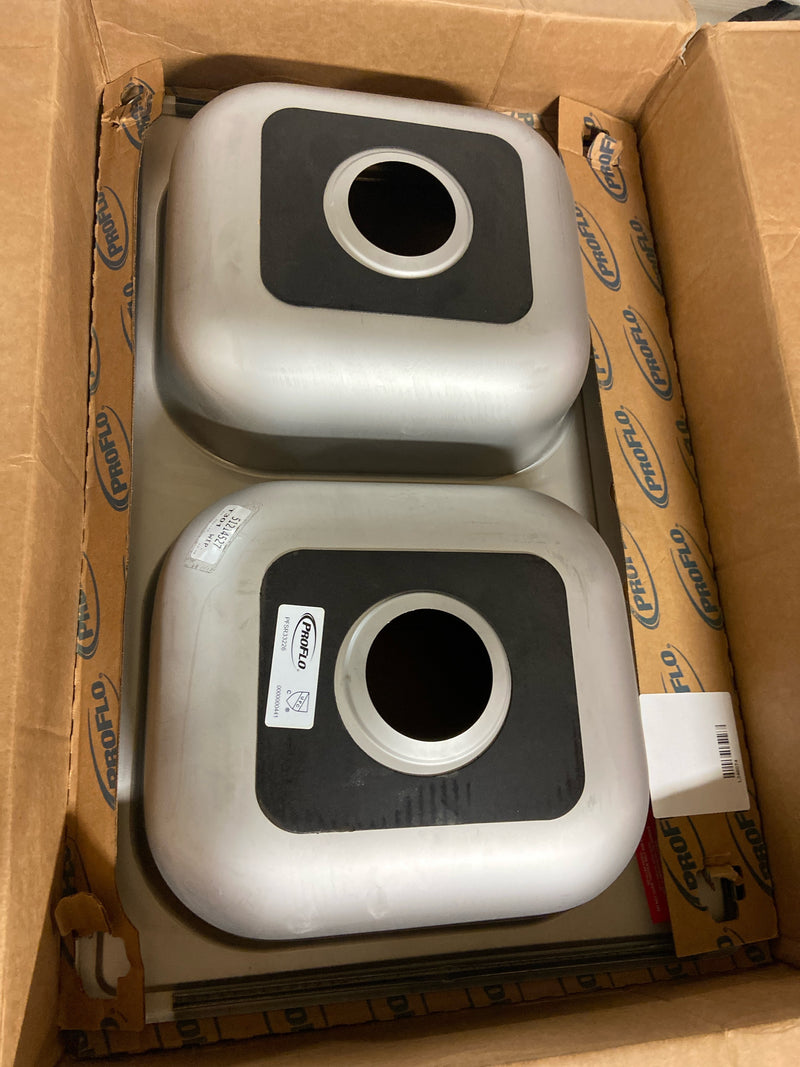 PROFLO PFSR332263 Bealeton 33" Drop In Double Basin Stainless Steel Kitchen Sink - Stainless Steel