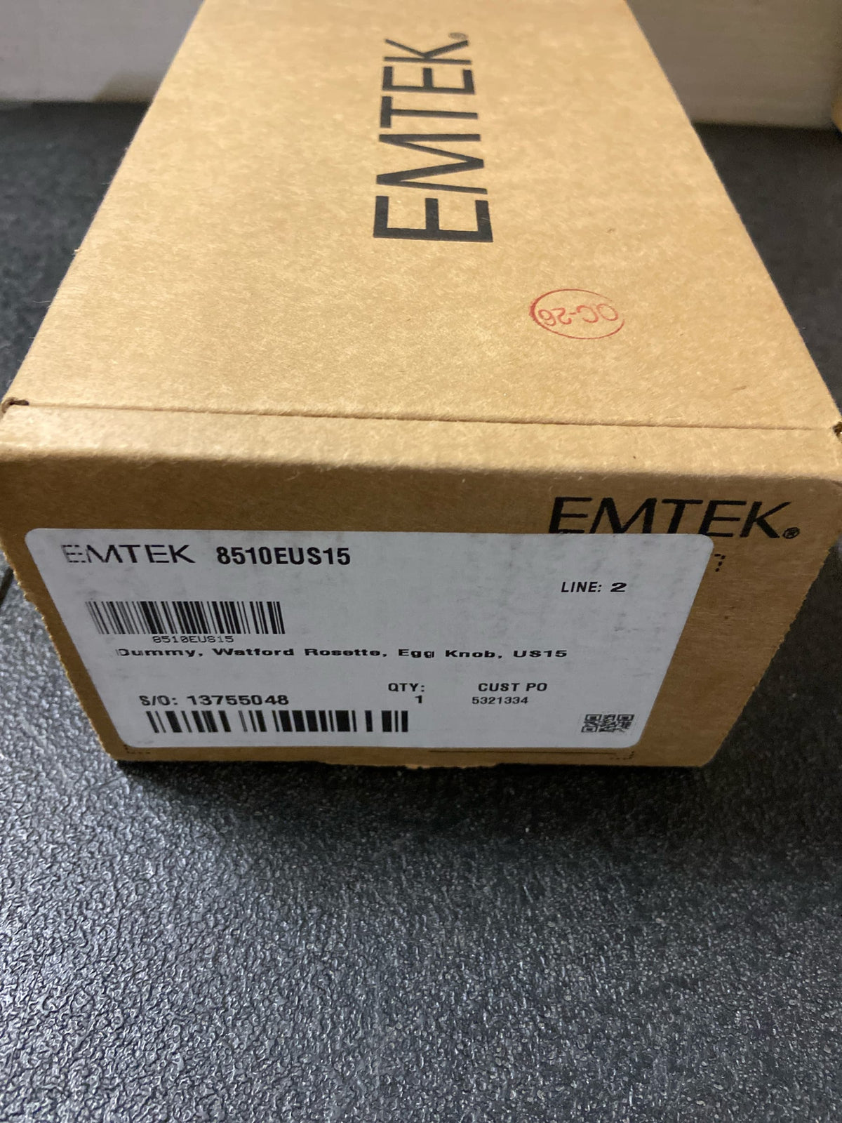 Emtek 8510EUS15 Dummy, Watford Rosette, Egg Knob, US15