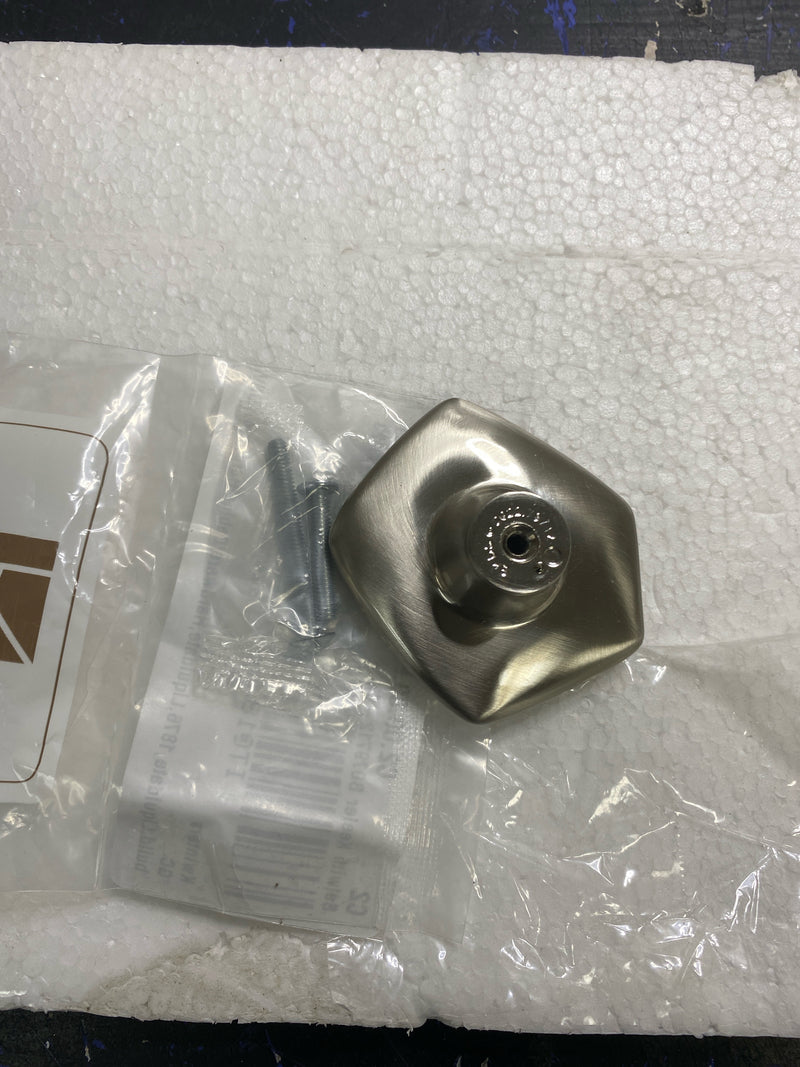 Belwith Keeler B079712-SN Pebble 2-15/16" x 2-1/8" Natural Organic Zen Designer Cabinet Knob / Drawer Knob - Satin Nickel