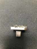 Belwith Keeler B077512-SN Sandrine 1-3/8" Rustic Raw Textured Square Cabinet Knob / Drawer Knob - Satin Nickel