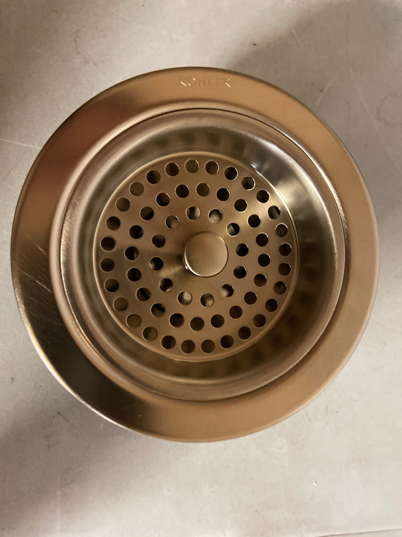 KOHLER K-8801-BV Duostrainer Sink Strainer, Vibrant Brushed Bronze,1.5"