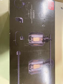 GLOBE Electric 65556 All-in-One 5-Piece Bathroom Set, Matte Black Finish, 3-Light Vanity with Clear Glass Shades, Towel Ring, Toilet Paper Holder, Robe Hook, and Towel Bar, Modern Bathroom Lighting