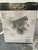 Defiant HB-2790-WH 270-Degree White Motion Activated Battery Powered Outdoor 2-Head Dusk to Dawn LED Security Flood Light 900 Lumens
