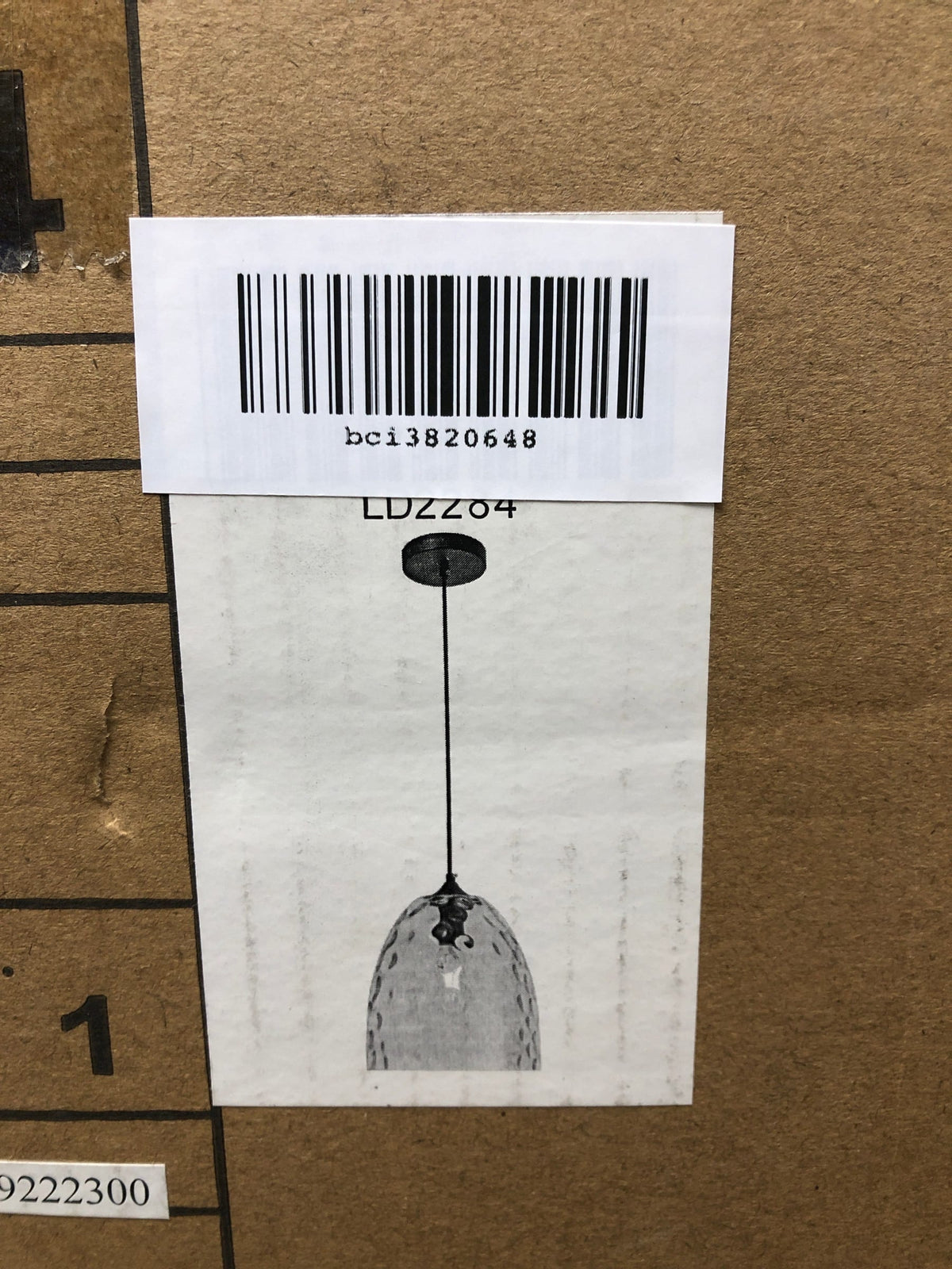 Elegant Lighting LD2284 Gibson Single Light 10" Wide Mini Pendant - Black