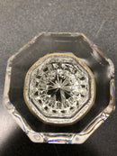 Nostalgic Warehouse 704838 Vintage Luxe Waldorf Lead Crystal Octagon Single Dummy Door Knob with Solid Brass Classic Rose Plate - Antique Brass