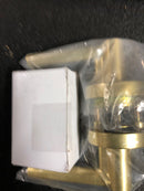 Miseno MLK1012SB Elkton Round Rod Single Cylinder Keyed Entry Door Lever Set - Satin Brass
