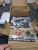 Emtek 2113US19138 Modern Rectangular 7-1/4 Inch Single Cylinder Keyed Entry Mortise Pocket Door Lock for 1-3/8" Thick Doors - Flat Black