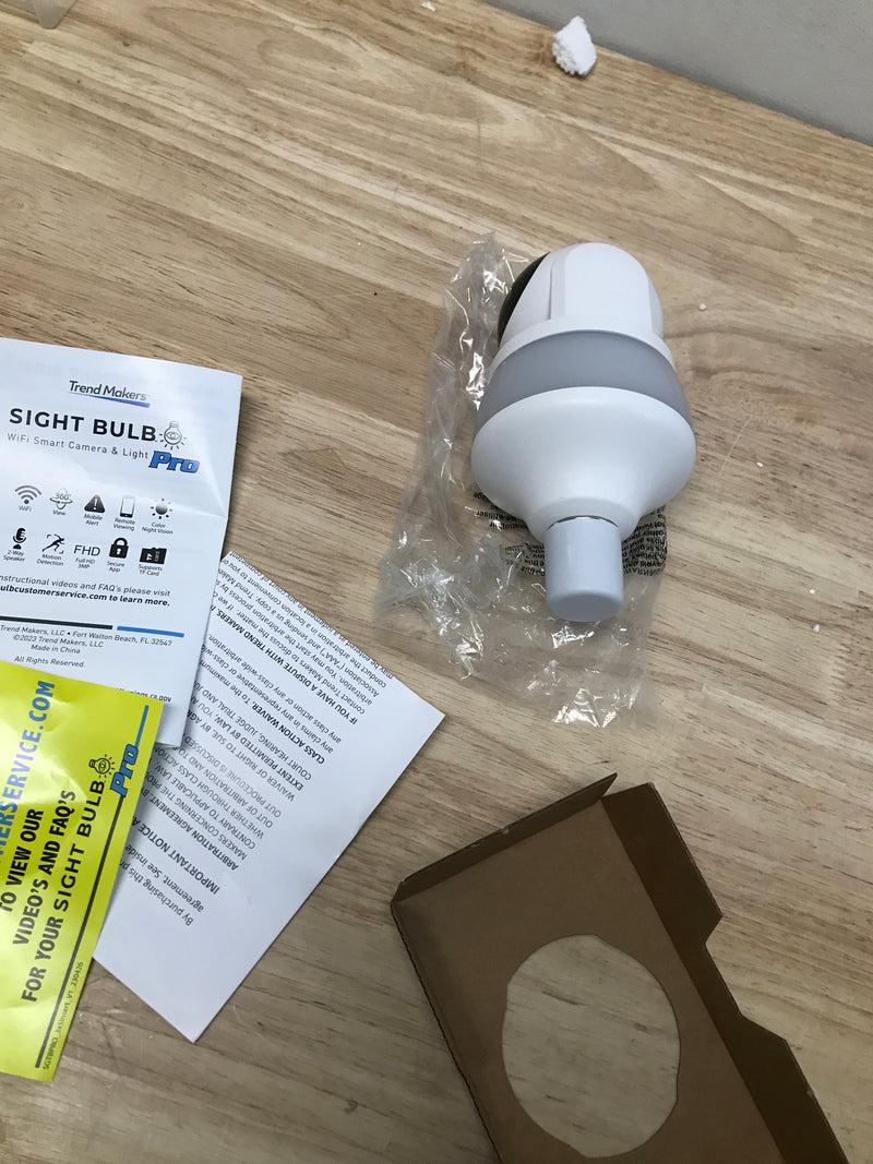 Sight bulb 5331434 Motion Detecting 360-Degree Indoor/Outdoor Wi-Fi Home Security Camera with Light