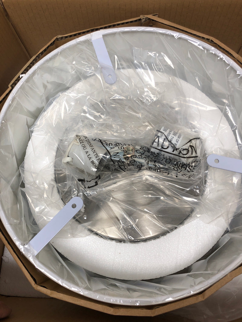 Progress Lighting P3713-09 Brushed Nickel Inspire 2 Light 13" Wide Flush Mount Drum Ceiling Fixture with Fabric Linen Shade
