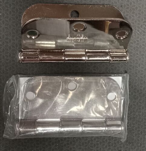 Emtek 9103314 3.5" x 3.5" Plain Bearing 5/8" Radius Corners Hinges 2 Pair