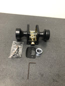 Kwikset Pismo Square Matte Black Bed/Bath Door Knob-730PSK SQT 514
