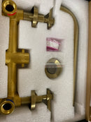 SUMERAIN Bathroom Wall Mounted Tub Filler Faucet Brushed Gold Bathtub Faucet Set with Brass Rough in Valve