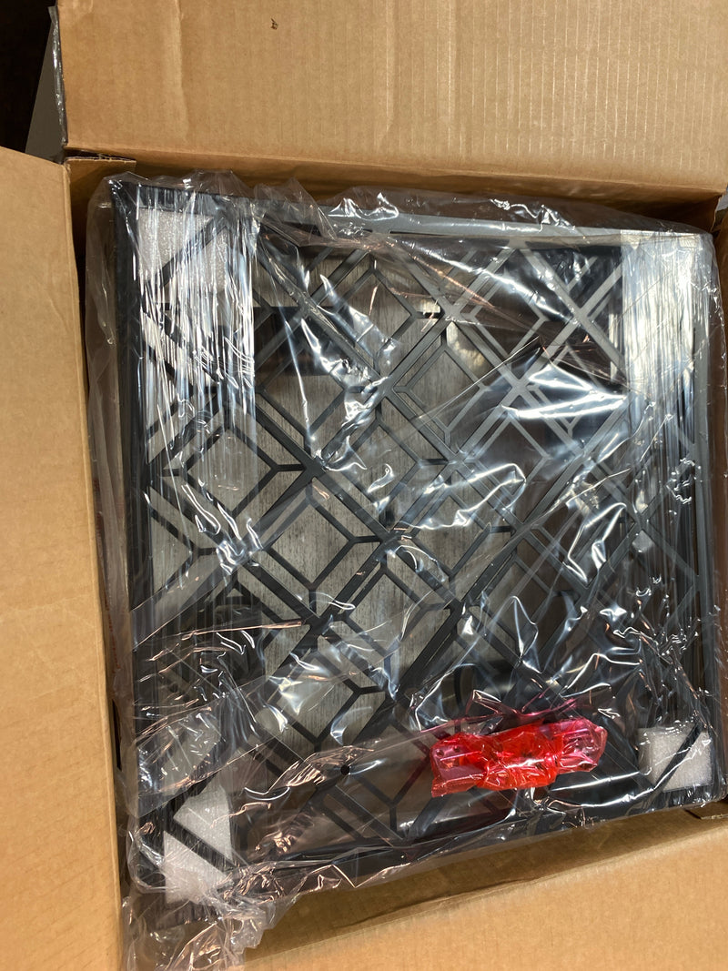 13 In. 4-Light Flush Mount Heather Glen Black & Faux Wood 1006 462 607 *NEW*