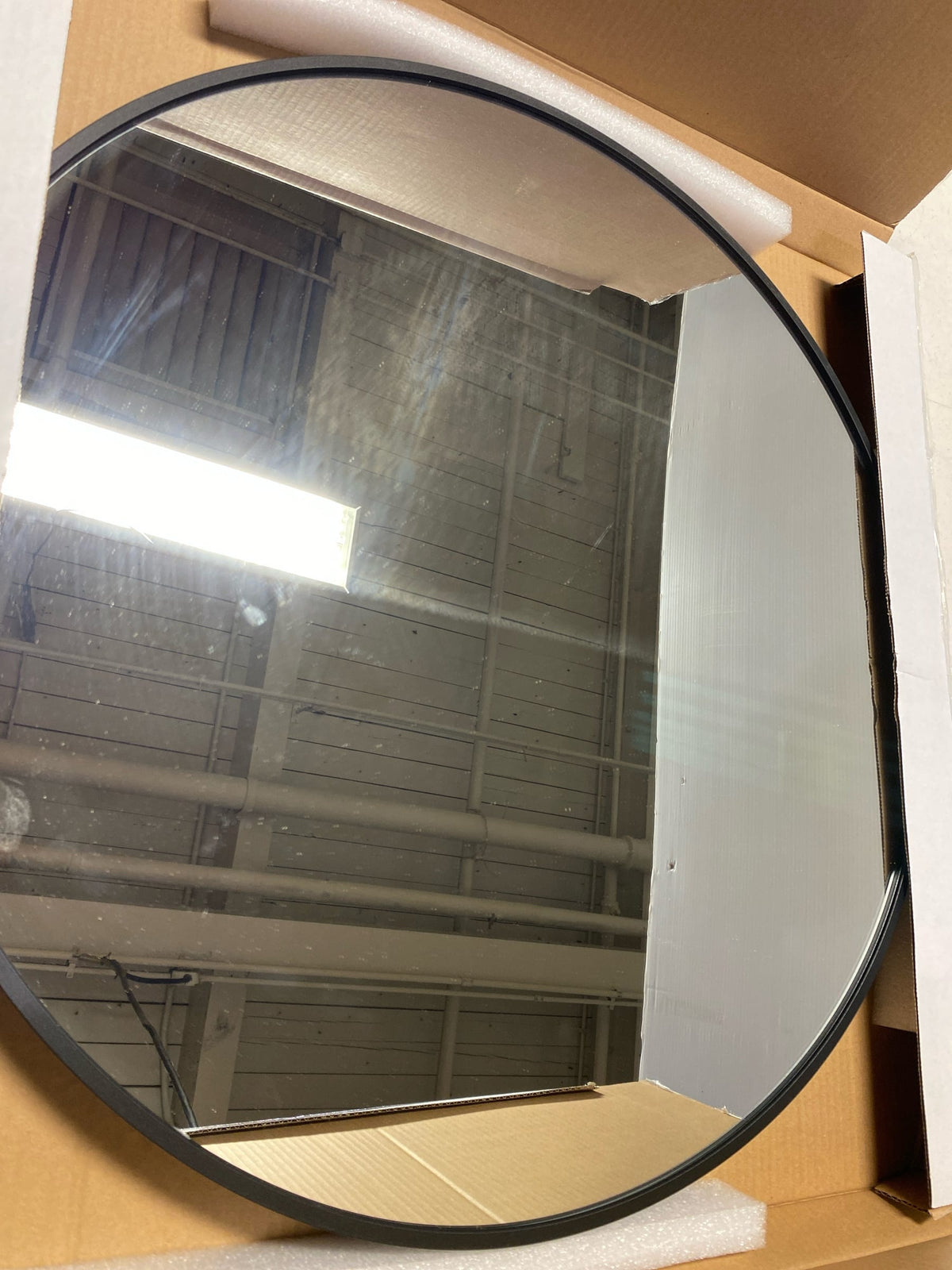 Glacier bay AL-60B 24 in. W x 24 in. H Round Aluminum Framed Wall Bathroom Vanity Mirror in Black (Screws Not Included)