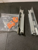 Blum 563H3050-LR KIT TANDEM 12 Inch Full Extension Concealed Locking Drawer Slides with 100 Pound Weight Capacity and Soft Close - Pair - Zinc