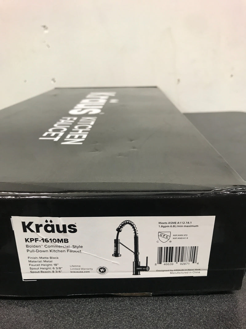 Kraus Bolden Chrome 1-Handle Deck-Mount Pull-Down Handle Kitchen Faucet