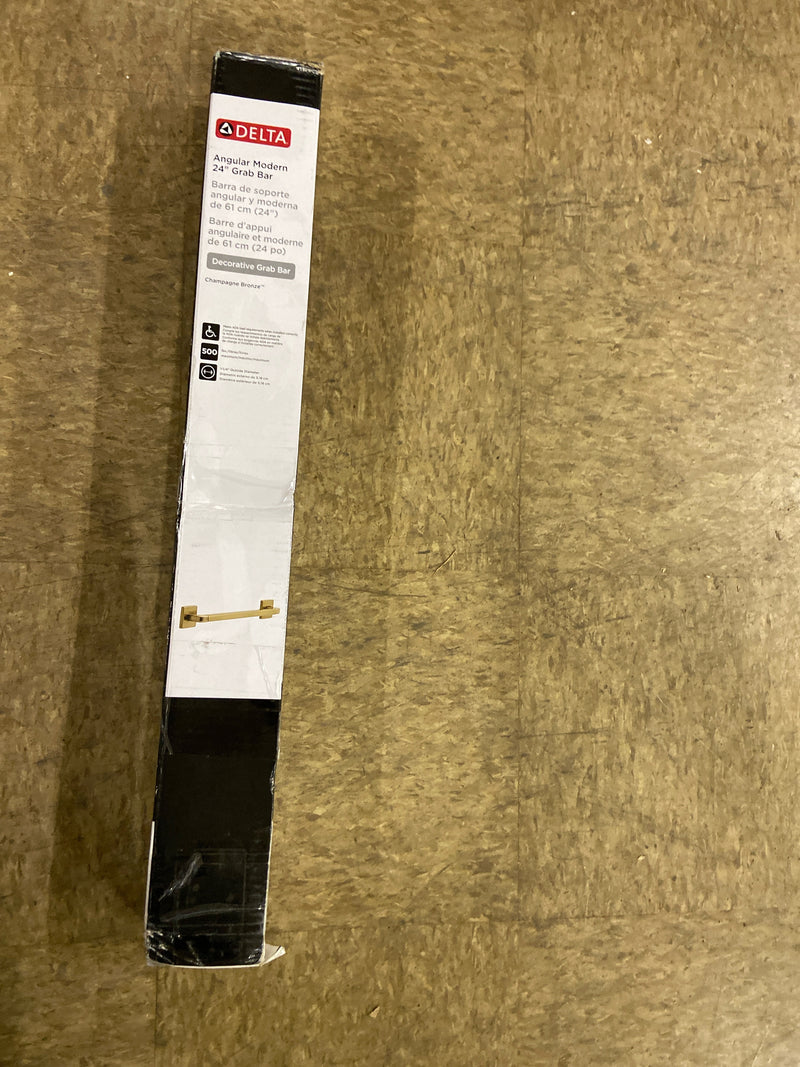 Delta Faucet 41924-CZ Angular Modern 24-Inch Grab Bar with Concealed Mounting, Champagne Bronze