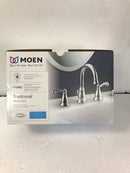 Moen Traditional Spot Resist Brushed Nickel 2-handle Widespread WaterSense Bathroom Sink Faucet with Drain