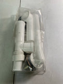 Everbilt SH-7100-P-01-05-5 Trip Lever 1-1/2 in. White Poly Pipe Bath Waste and Overflow Drain in Brushed Nickel