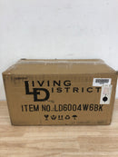 Elegant Lighting LD6004W6BK Mel 15" Wall Sconce with Linen Shade - Black