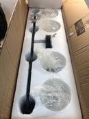 Elegant Lighting LD7037W38BK Hanson 4 Light 38" Wide Vanity Light with Clear Glass Shades - Black / Clear
