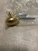Alno A827-14-PB/NL Contemporary 1-1/4" Farmhouse Egg Oval Solid Brass Cabinet Knob / Drawer Knob - Unlacquered Brass