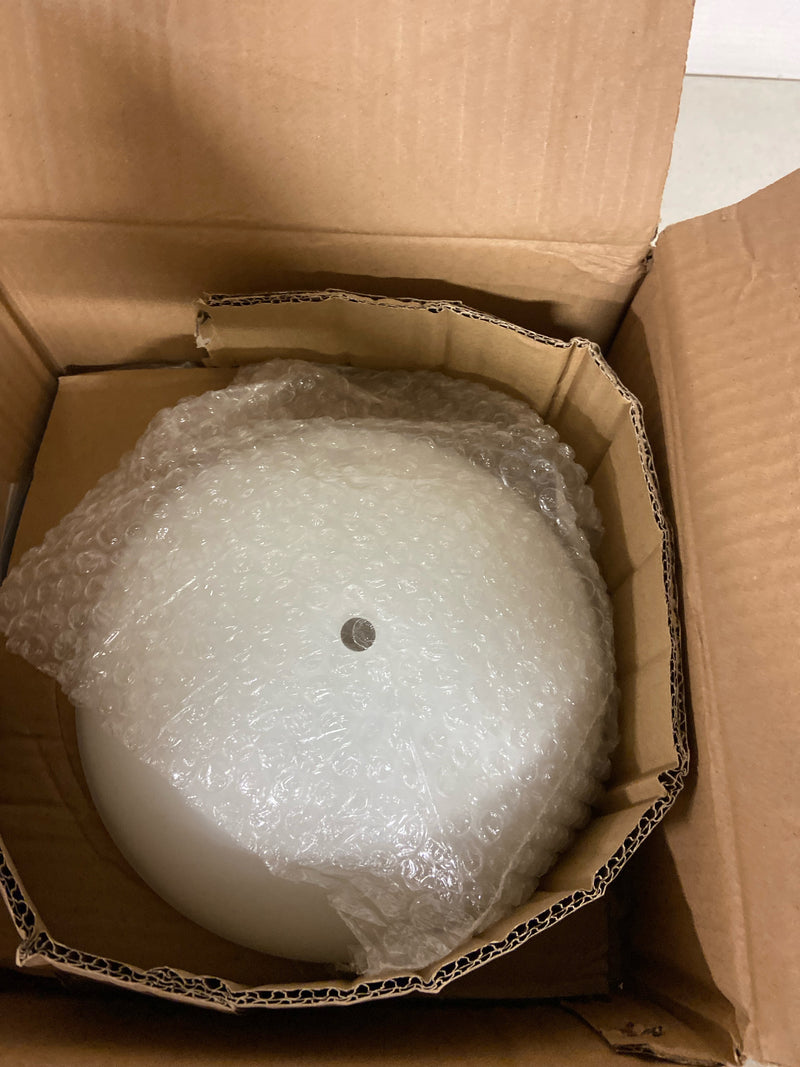 HomePlace Lighting 214721BZ Bates Traditional Soft White Glass Bowl Flush Mount Ceiling Light, 2-Light 120 Total Watts, 5" H x 11" W, Bronze