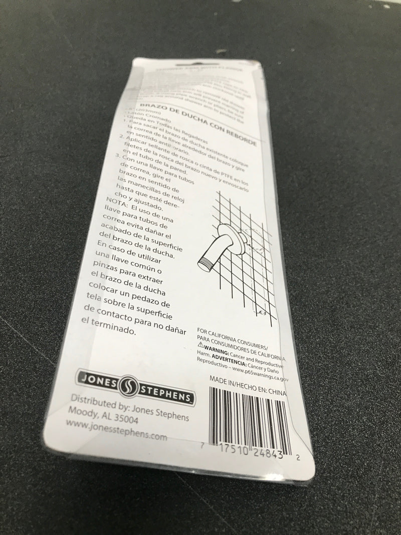 Jones Stephens 143709 8 SHWR ARM W/ FLG CP - Chrome Plated