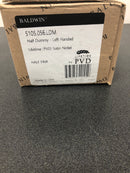 Baldwin 5105056LDM 5105 Left Handed Non-Turning One-Sided Dummy Door Lever with 5046 Rose from the Estate Collection - Lifetime Satin Nickel