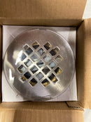 Kohler K-22675-BS Round Brass Shower Receptor Drain, Brushed Stainless