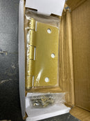 emtek 3.5" hinge satin brass plain ball bearing 1/4" radius mortise